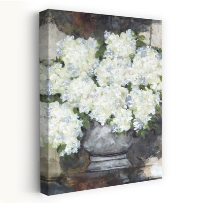 Snowball Hydrangeas II Abstract Contemporary Hydrangea Flower Art