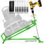 Cric de levage pour tondeuse à gazon avec une capacité de poids de 880 lb. Cric d'entretien télescopique pour tondeuses à gazon et tracteurs de jardin, trousse à outils de réglage du carburateur-124894355