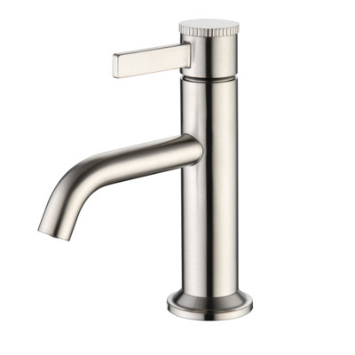 Maesson Collection Single-Handle Deckmount Lavatory Bathroom Faucet with Drain Assembly - Brushed Nickel
