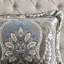 Édredon très grand bleu / gris - garniture décorative, ensemble de literie 4 pièces de haute qualité bleu et gris, chenille, élégant