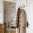 Tree Valet Stand Coat Rack With Weighted Base, Durable Chrome Steel And Walnut Wood Design, Space-Saving Entryway Organizer For Home Or Office