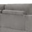 Bentura Oversized Upholstered Light Gray Corduroy Modular Sleeper Sofa Bed Lounge Modular Sofa with Armrests & Throw Pillows-1387200431