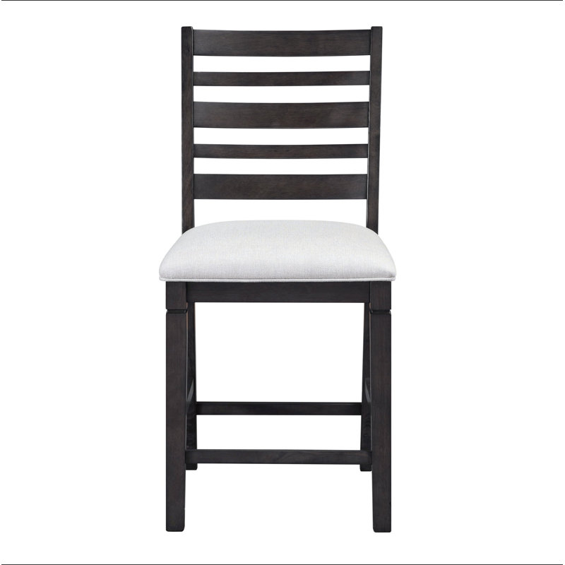 Ensemble de 2 chaises de salle à manger de style classique avec finition espresso foncé et comptoir