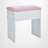 41.7" Makeup Vanity Set With Stool, Hollywood Lighted Mirror, Wood, Pink Mirrored Drawers, Contemporary, Bedroom