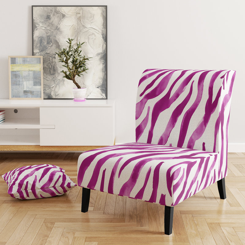 Fauteuil de chambre Zebra, Violet / blanc