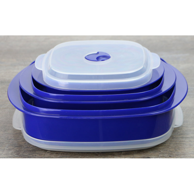 Ensemble de 3 contenants alimentaires Argelis, Indigo
