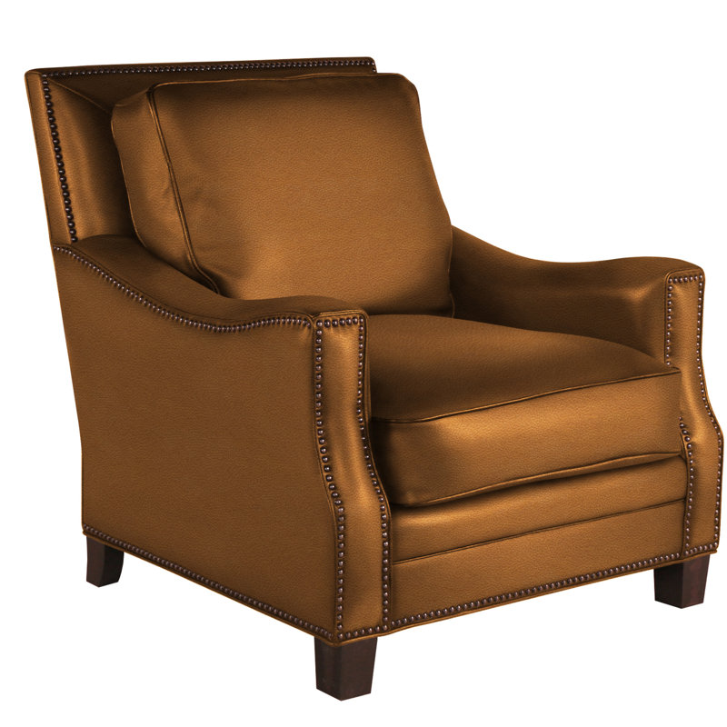 Daniella Leather Club Chair, Wolf (Cartier), Yes, Espresso