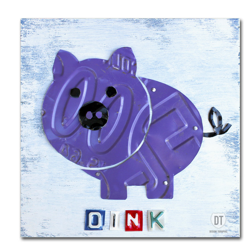 Art sur toile Leonia Kids Children Oink the Pig, H 14 po x l 14 po x P 2 po