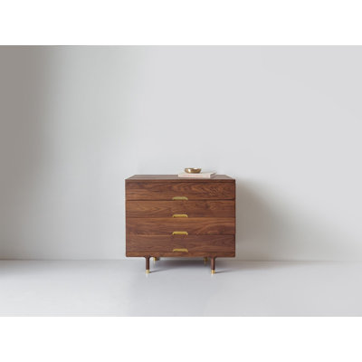 Simple 4 - Drawer Solid Wood Dresser