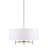 5-Light White Drum Shade Chandelier