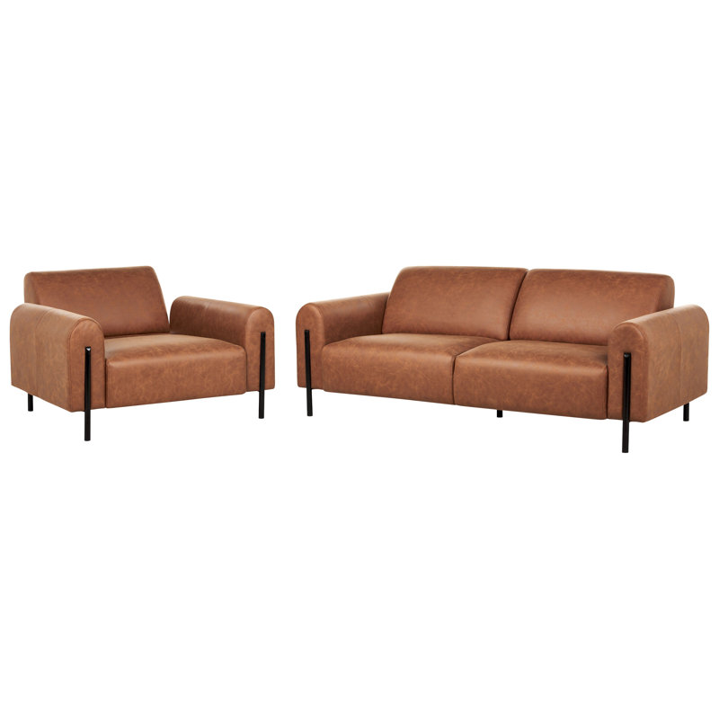 Saiyan 2 - Piece Living Room Set, Golden Brown