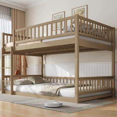 Jennifere Bunk Bed with Ladder and Guardrails