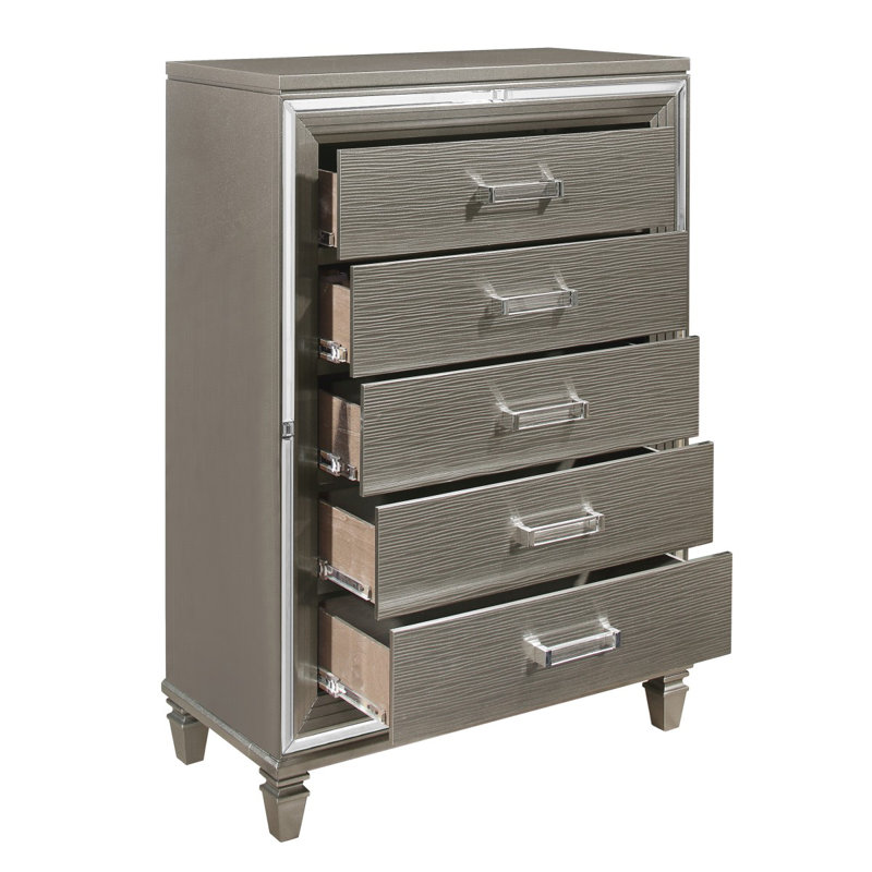 Commode de rangement à 5 tiroirs Grayglam