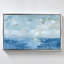 "Silver Blue Sea" par Pamela Munger, reproduction sur toile dans un cadre flottant-110964989-110964990
