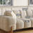 Log cream-style straight puff fabric sofa-102830365-102830366