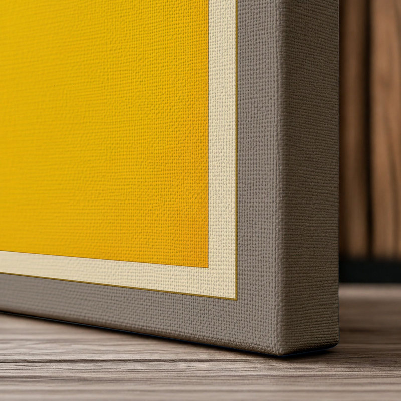 Rhythm Geometric - Wrapped Canvas, 36x24 - 91.4 x 61.0 cm, Taupe Border