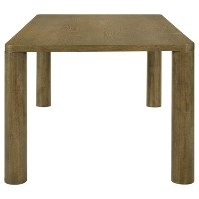 Brown Oak Rectangular Dining Table