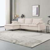 L-Shaped linen sectional sofa