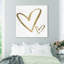 Cœurs dorés, "Modern Love Strokes Glam Gold" - peinture sur toile-71089388-71089399