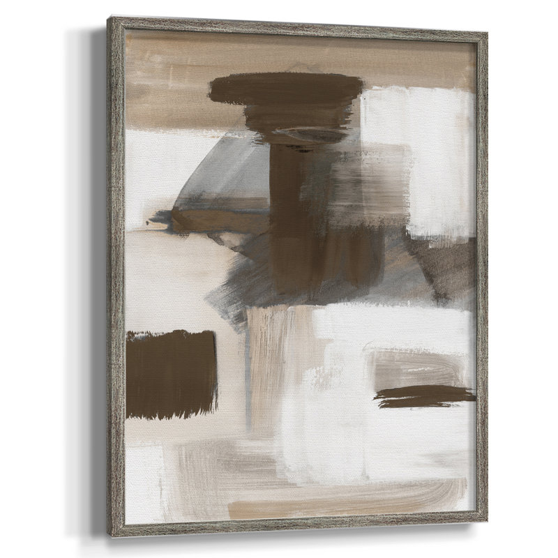 Navigating Neutrals Framed Print - Solid Wood, 15" H x 12" W