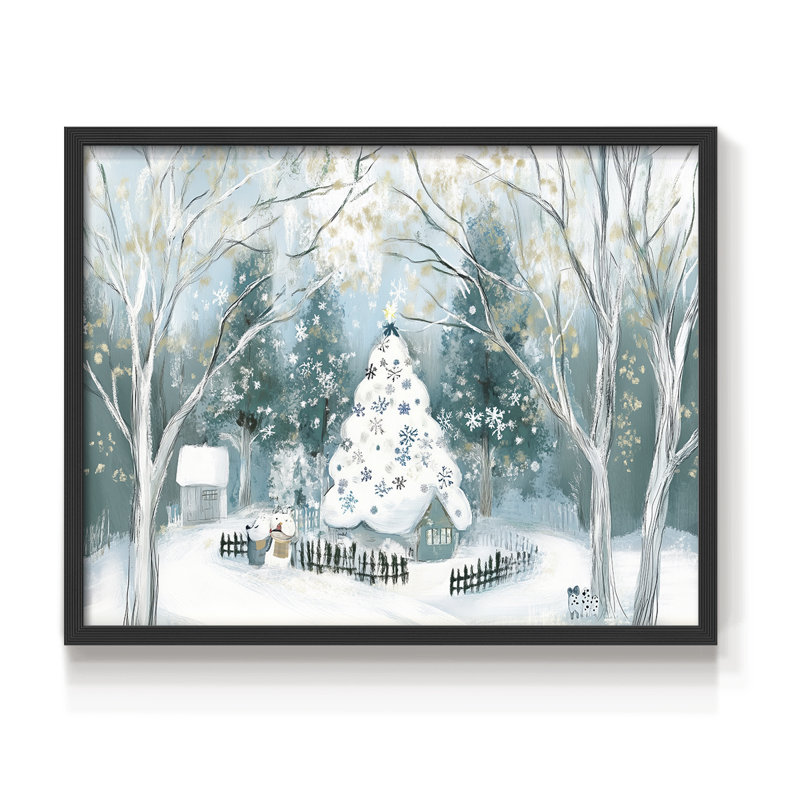 Chirstmas Art-DLVIII -Framed Print - Restickable, H 8 po x l 10 po, Noir, noir, noir, noir