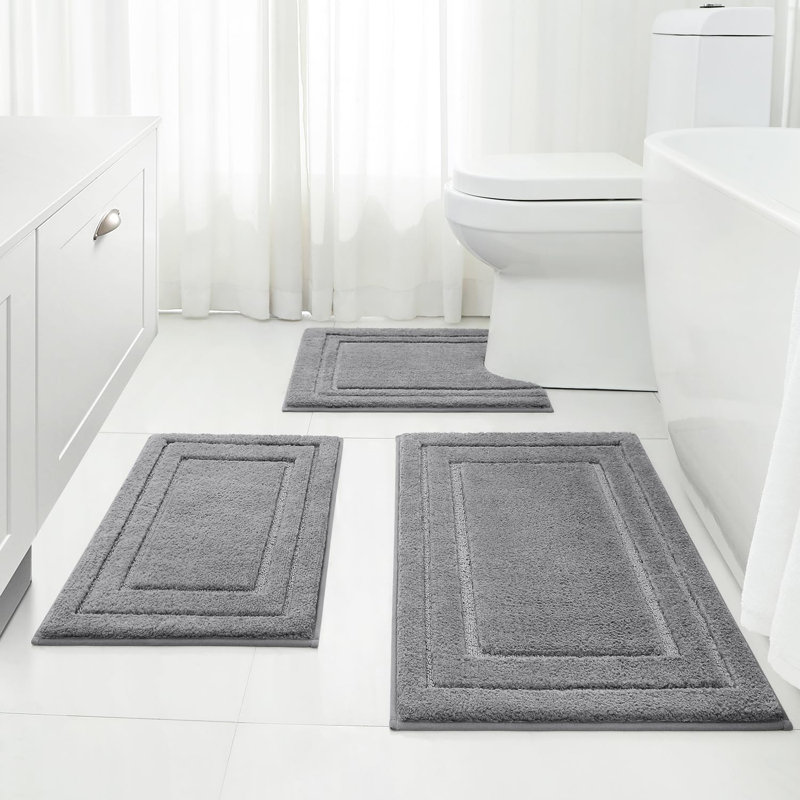 Tapis pour salle de bain Carnlougherin, Gris