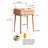 15.39In Width Dresser With Storage, 26.77In Package Depth, Natural Finish 100% Solid Wood Bistro Table, 30.25In Height,