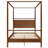 Solid Wood Canopy Bed Frame Four Posters Bed No Box Spring Needed,King Size