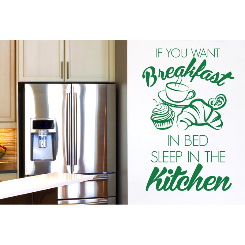 Food & Beverage Non-Wall Damaging Wall Decal, Green