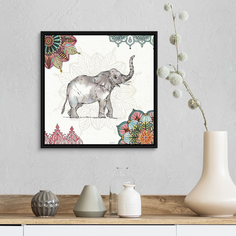 Reproduction d'art sur toile, Toile avec cadre noir, H 18 po x l 18 po x P 2 po