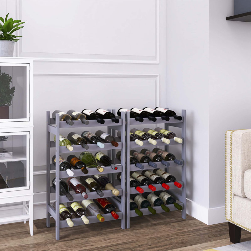 Bertu Wine Bottle Rack, Grey