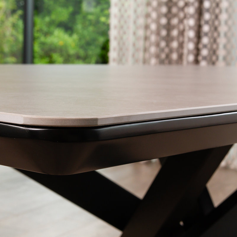 Shauny Stone Top Metal Base Dining Table