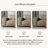 Gray Genuine Leather Modular Sofa cushion couch