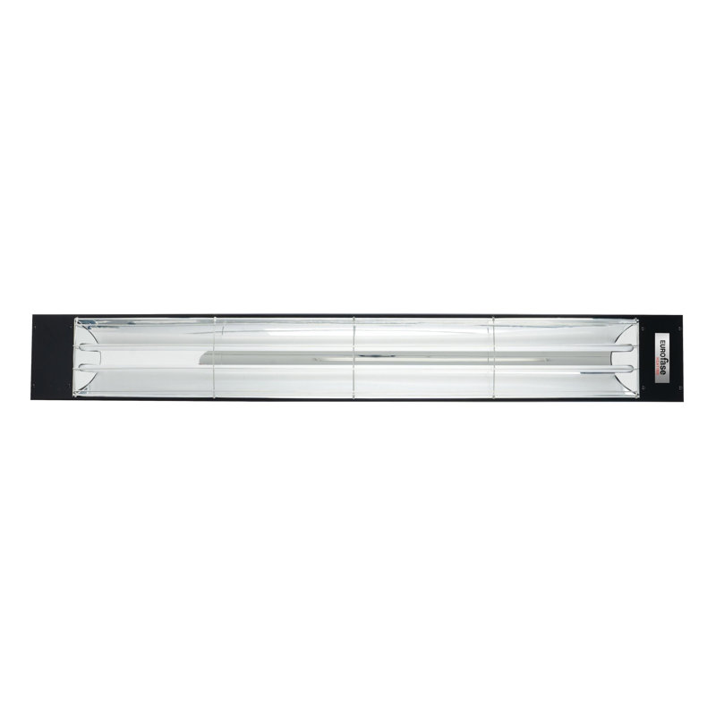 Chauffage de terrasse électrique de qualité marine, double élément, 155 cm (61 pouces), 6 000 W, 480 V, noir