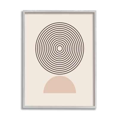 Cercles modernes sur fond beige sur bois