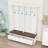 4-in-1 Farmhouse Hall Tree with Bench, Coat Rack, 2 Drawers, 6 Hooks and Open Shelves for Entryway-1226585209