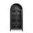 67" Arched Display Cabinet With Integrated LED Lighting, Modern Retro Curio With Adjustable Glass Shelving (Available In Brown & Black)-2106238826