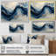 Encre bleue et grise, vagues de la rivière - peinture abstraite, art mural-1309967930-1309967904-1309967909