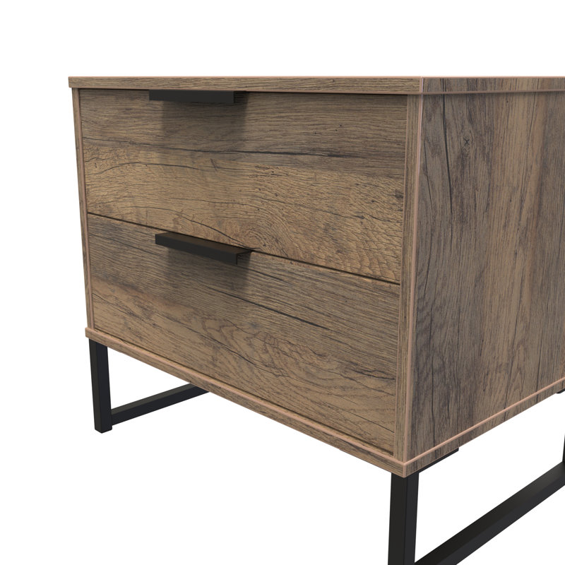 Bisceglia End Table, Brown/Black