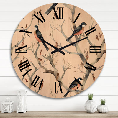 Petite horloge murale en bois