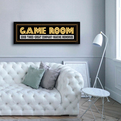 «Game Room Sign» par Cindy Jacobs, estampe numérique sur toile