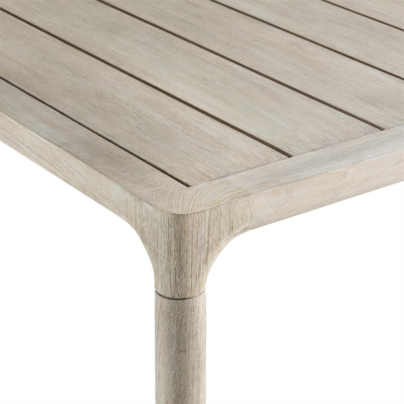 Siesta 30" x 55" Beige Teak Rectangular Dining Table