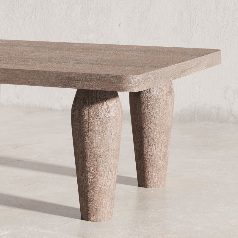 Table basse en bois massif, Sable