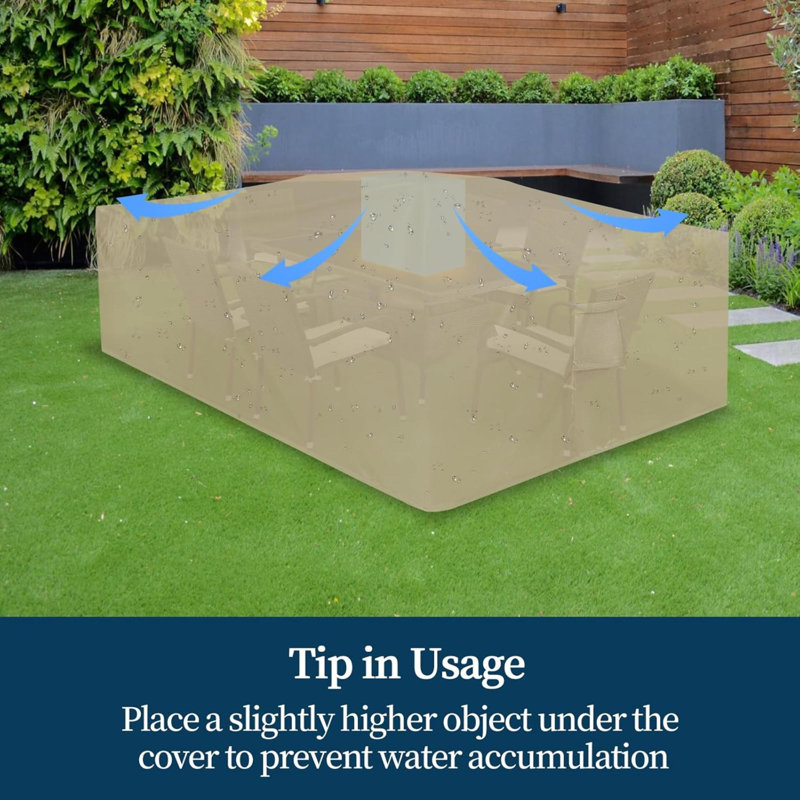 Housse pour ensemble de canapé d'extérieur modulaire imperméable, Beige