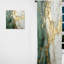 Gold And Green Paint Fusion - Abstract Painting Room Darkening Abstract Curtain - 1 Panel-107826807