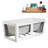 59" Streamline Soaking Freestanding Tub and Tray With Internal Drain-101697857