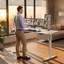 Bureau électrique pour travailler debout, bureau d'ordinateur à hauteur réglable avec support pour téléphone portable-1540455516-1540455507