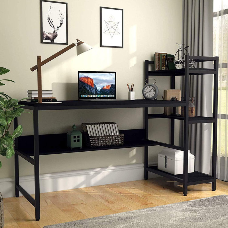 Ammaz Rectangular Computer Desk, Black