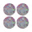 Fallen Leaves Vegan Leather Round Pebble Placemat