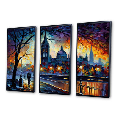 " City View In The Fall I " 3 - Pieces